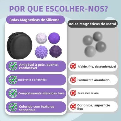 6-pack 2 cm sensoriska magnetiska bollar med injicerbara silikon Buckyballs för att lindra ångest och dekompression Light Purple