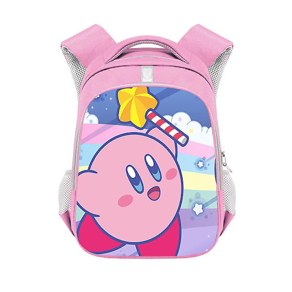 Kirby Barn Ryggsäck Pojkar Ryggsäck Tecknad Anime Studentbok Väska Barn Flickor Skolväska Barn Ryggsäck Födelsedagsfest Present Kirby-17
