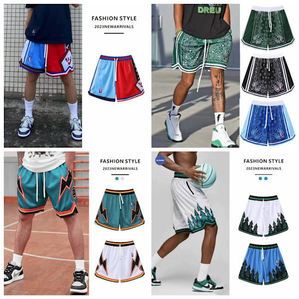 2023 Summer Mesh andningsbara basketshorts Sportshorts L