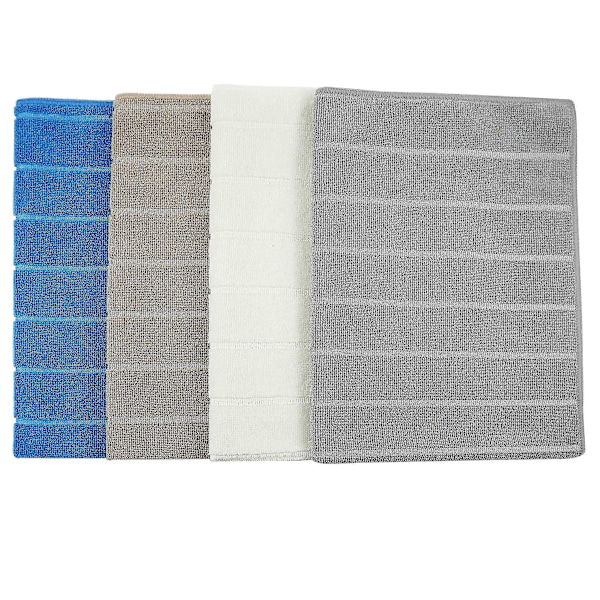 Sæt med 8 Mikrofiber Viskestykker Super Absorberende Ekstra Store Tykke Køkkenhåndklæder Stribede 70cm X 50cm