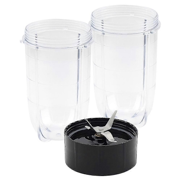 Udskiftningskniv + 2 stk. 16Oz kop sæt kompatibelt med Magic Bullet, reservedele kompatible med 250
