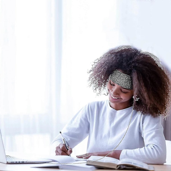 Musik Sleep Headband med Hovedtelefoner, 3.5mm Kablet Blødt Elastisk Rejse Headband med Slank Højttaler, Komfortable Sleep Musik Hovedtelefoner (Grå)