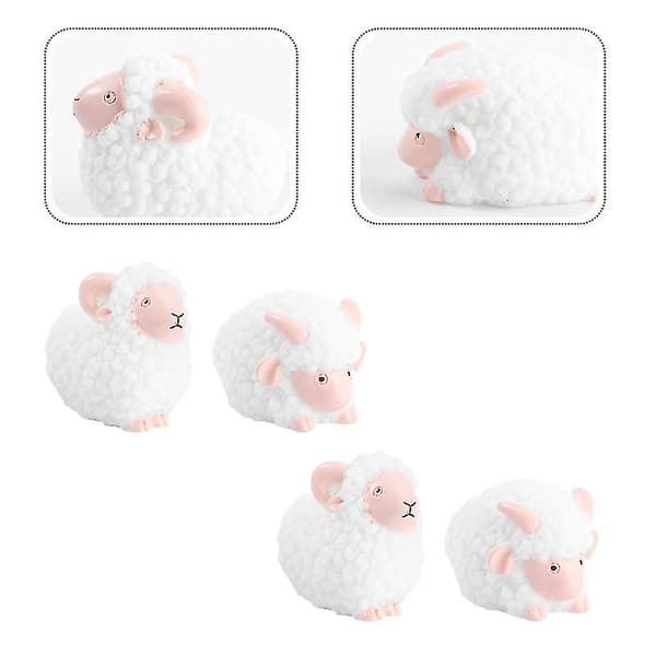 4 stk. Simulerings Sau Ornament