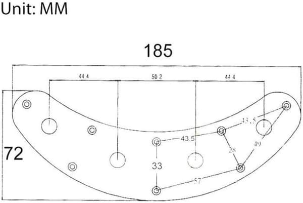 Gitar kontrollpanel ledningssett med erstatningsknotter Silver