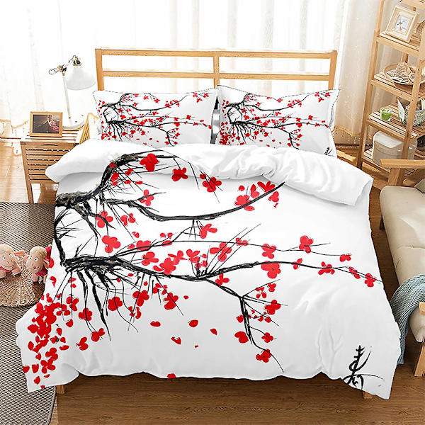 Cover Blossom 3d Printed Sängkläder Set Påslakan Quilt Cover Örngott Barn Present Färg 1 AU single 140x210cm
