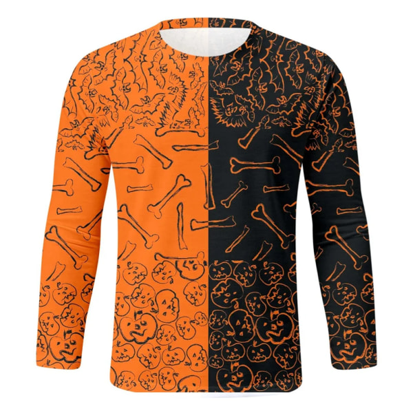 Barnkläder för tonåringar Barn Pojkar Gratis frakt Halloween Mascot For Boy T-shirts Med Hösten 2023 Trend Långärmade T-shirts S14TX1963 120