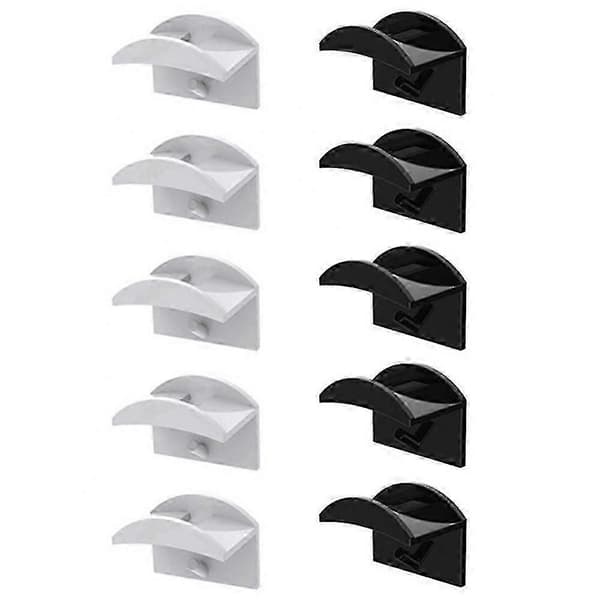 Selvklæbende Hattehylde Vægmontering Baseball Hat Krog Multipurpose Ha10pcsblack