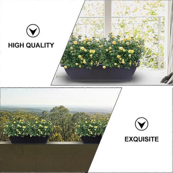 2 Set Lång Trädgård Planteringslåda Plast Blomkruka Blomlåda