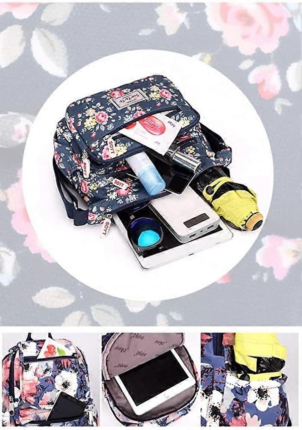 Dame Multi-Pocket Casual Crossbody Håndtasker Vandtæt Skuldertaske Nylon Tasker