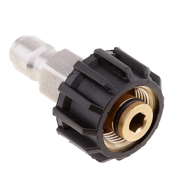 Højtryksrenser Quick Release Hun M22/14 til 3/8 Hanstik Messing Konnektor