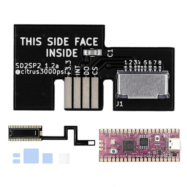 for RPi Picoboot FPC Flex Ribbon-kabel med SD2SP2 SDLoad SDL-adapter for NGC DOL001 spillkonsoll, svart
