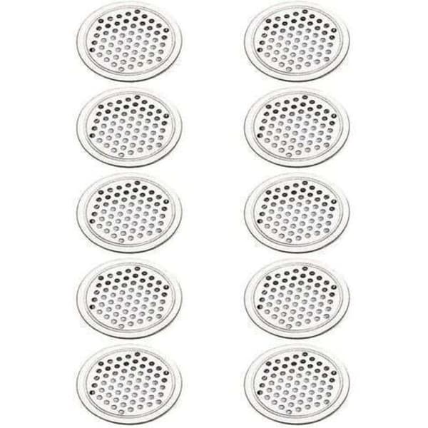 20 stk. runde ventilationsriste i rustfrit stål, ventilationsgitter, cirkel