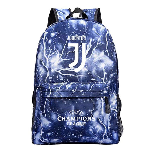 Ronaldo mönster ryggsäck campus student skolväska utomhus resväska lightning blue
