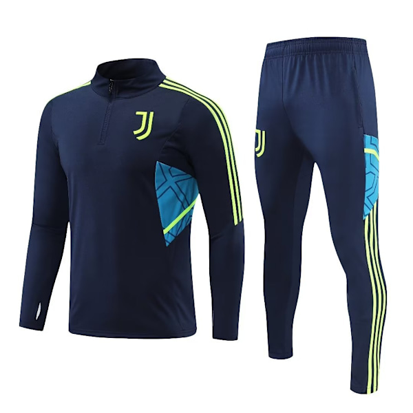 Långärmad fotbollströja för män Juventus Royal Blue Fotbollsträningskläder Juventus XXXL