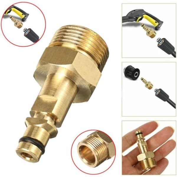 M22 Adapter Kobling Højtryksrenser Hurtigkobling Slangeforbindelse til Karcher
