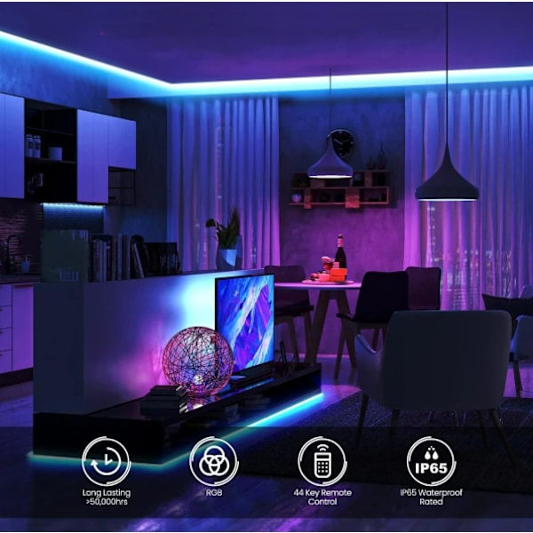 5m - LED-lysstripe RGB / Halo / LED-lysstripe flerfarget