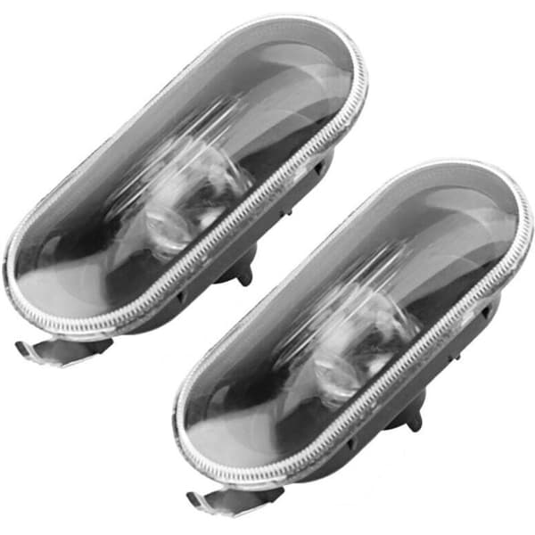 2-delt bil sideblinklys med sort lampedæksel, egnet til Bora/Golf 4/MK4. Bilblinklys, sideblinklys, sidemarkeringslys.