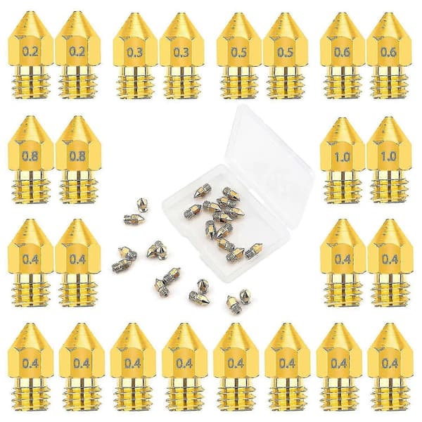 24 stk. Ekstruderdyser 3D-printerdyser for Makerbot Creality Cr-10 Ender 3 5
