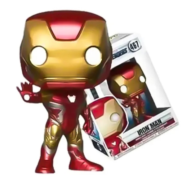 POP Marvel Avengers Karaktärer Spider-Man Iron Man Captain America Thor Hulk Thanos War Machine Model Barnpresentleksak 1