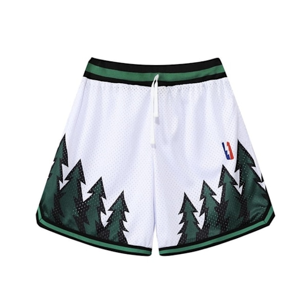 2023 Summer Mesh andningsbara basketshorts Sportshorts white M