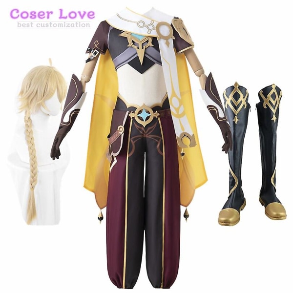 Spel Genshin Impact Aether Cosplay Kostymer Carnival Halloween Outfits XS