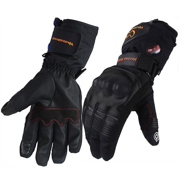 Uppvärmda handskar för män kvinnor, elektriska värmehandskar för motorcykel, skidor, jakt BLACK M