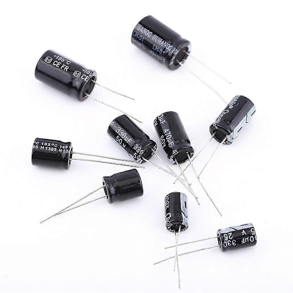 125 st 1uF~2200uF 25 Värden Elektrolytkondensatorer Sortimentslåda Set