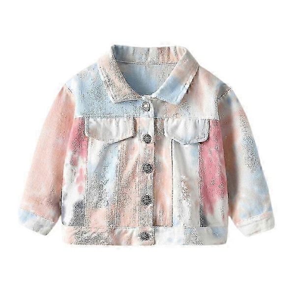 Personlig denimjakke med slid til små og mellemstore børn