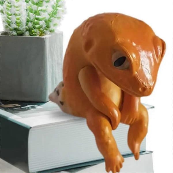 Øglefigur Resin Sittende Øgle Hjemmeinnredning Skrivebordsdekorasjon E
