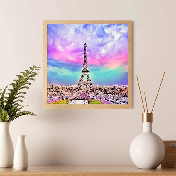 5D Timanttimaalaus Eiffel-torni (30X40cm) 2 settiä