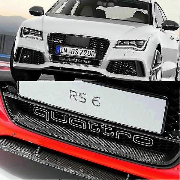 Cool Quattro Logobadge Emblem Bilsticker Frontgrill Nedre Trim För Aud-i A6 A7