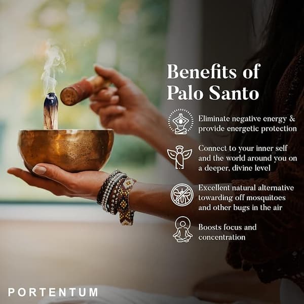 Naturlig Røgelse 50g (4-6 pinde) - Palo Santo Røgelsespinde til Rensning, Aromaterapi og Meditation