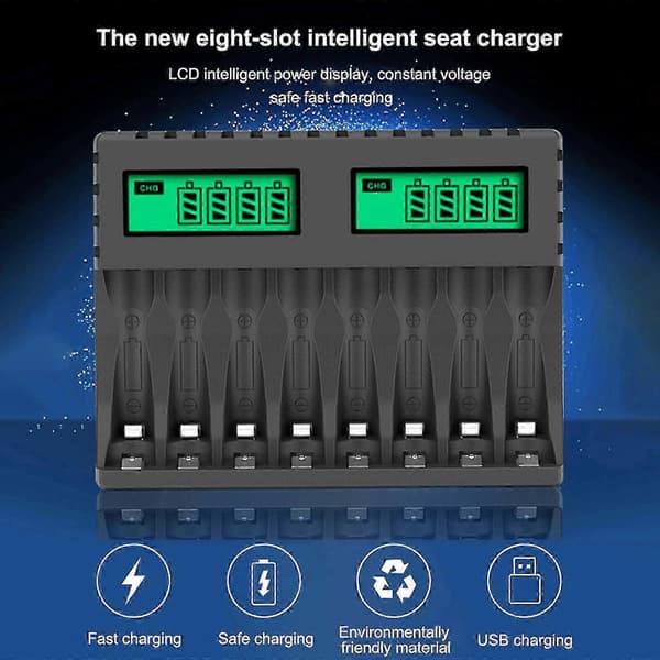 Batterilader for AA AAA oppladbart batteri Pålitelige holdbare ladere