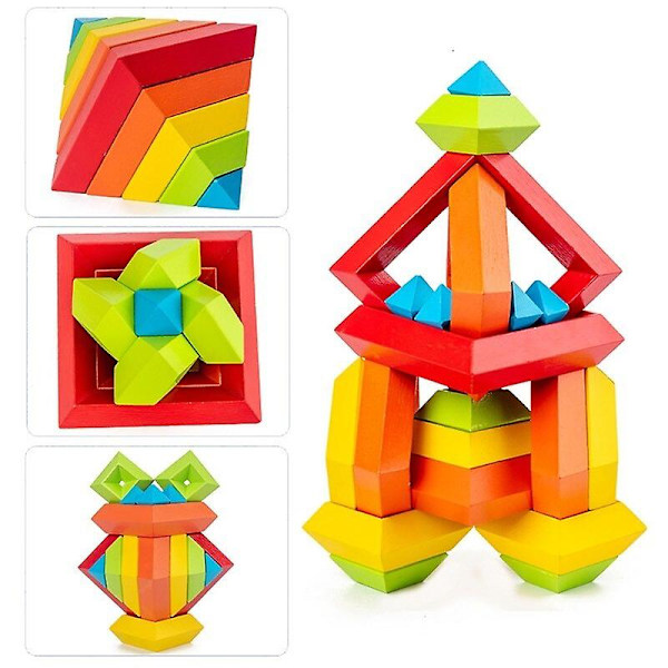 Brain Teaser Pussel Wisdom Pyramid Magic Tower Barnleksaker
