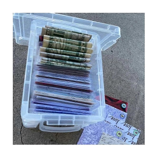 100 Kuvert Utmaningsbox Set Enkelt och Roligt Sätt att Spara 10 000, 100 Kuvert Pengar Sparande Utmaning js