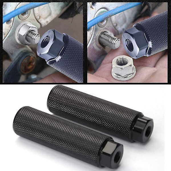 4 stk. Cykelpløkker, aluminiumslegering skridsikre Lead Foot cykelpedaler Bmx pløkker kompatible Cykel Cykling Bageste Stu-B13