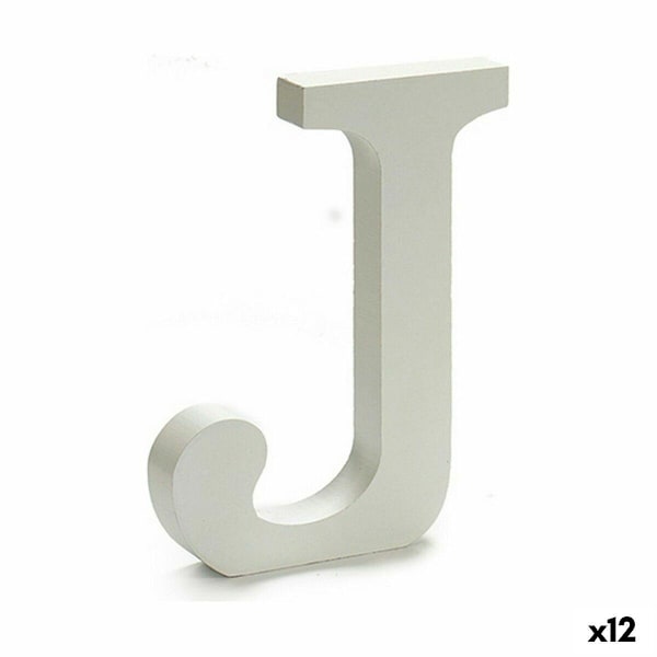 Bokstav Pincello J Vit 1,8 x 21 x 17 cm (12 Enheter)
