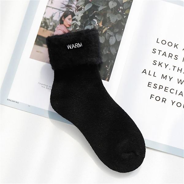 Varma thermal för kvinnor - Tjocka varma isolerade strumpor - Varma vinterstrumpor för kallt väder
