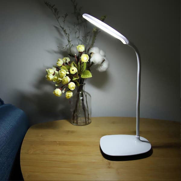 LED USB Fleksibel Bordlampe Bordplade Sengelampe Touch Switch Dæmpbar Læse Studielampe