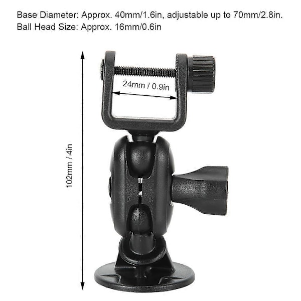 2 st Mini Dash Kameramonteringsfäste Instrumentbräda Recorder Sugkopp 360 Graders Justerbar Universal (U-formad Huvud)
