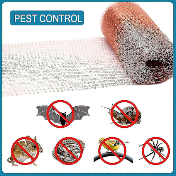 Høykvalitets gnagernetting, 100% kobber, kobberstrikket netting (6 meter)