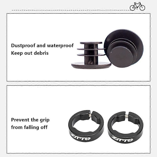 ZTTO AG23 Kraniemønster Cykeldele MTB Styrgreb Anti-slip TPR Gummigreb