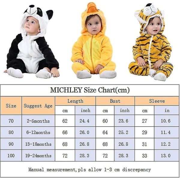 Unisex baby Vinter Höst Flanell Huva Romper Cosplay Jumpsuit Hög kvalitet Duck 30 36 Months