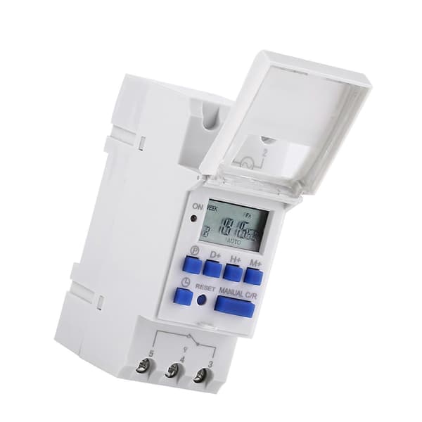LCD Display Ukentlig Programmerbar Elektronisk Relé Timer 16 PÅ og AV Timer (AC220V)