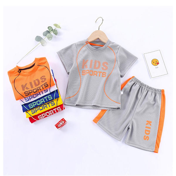 Ny sommar barn casual basket kostym kostym sport jersey style 6 2T(80-90CM)
