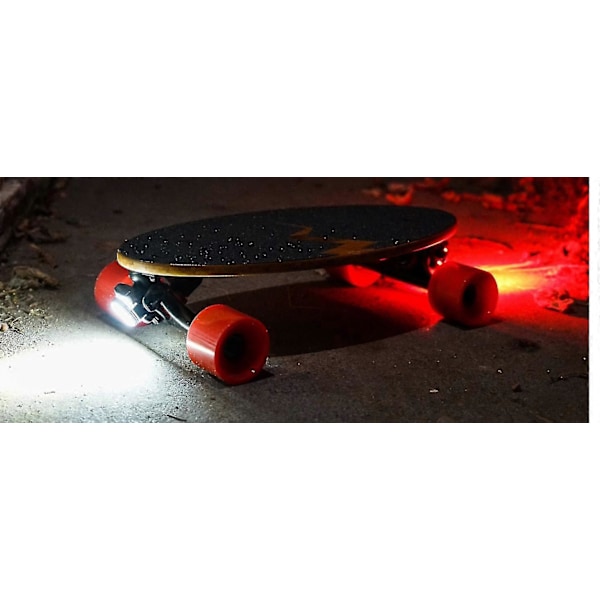 LED Skateboard Lys - LED Longboard Lys Foran og Bagpå USB Genopladelig. Ideelt Elektrisk Skateboard Lys Kit. 2 USB Kabler og 2 Stropper Inkluderet.