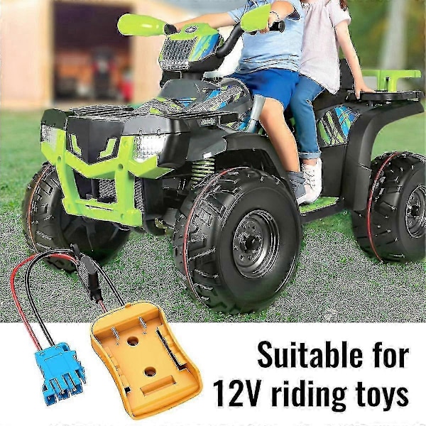 FFY Strömadapter för Power Wheels för 20V Batteri med Kabelhärva Kontakt för Peg-Perego, 12AWG Kabel med 40A Säkring