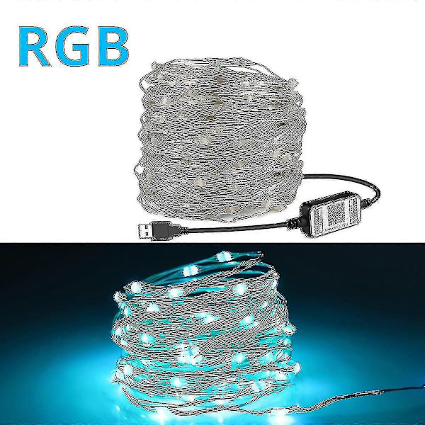 10m/20m USB Juletre LED Lyslenke med Smart Bluetooth App Fjernkontroll Hjem Dekor Eventyr Garland