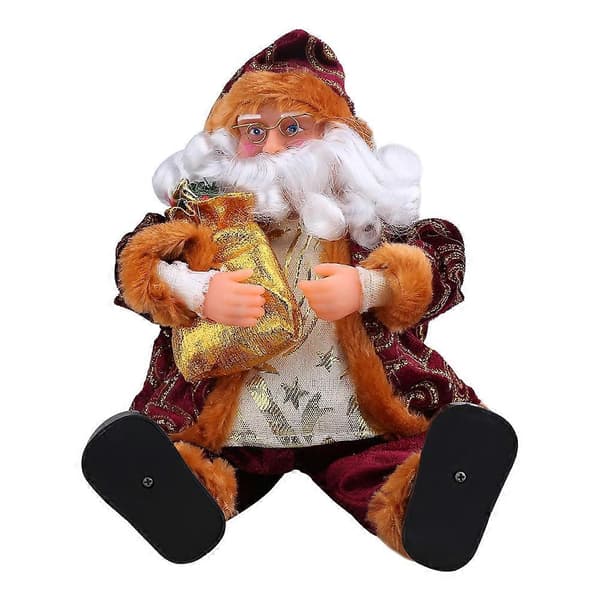 Hemrum Barnleksak Julklapp Sittande Jultomte Dockdekor Figur