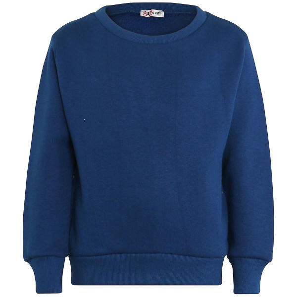 Barn Unisex Sweatshirt Set för enkel träningsoverall Navy 9-10 Years